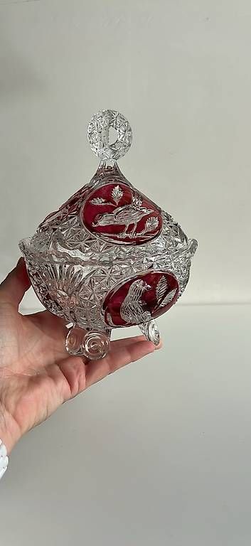 Sucriers: Ruby Crystal Bonbonnière / Hofbauer Byrdes – D'occasion à Oberägeri par Theonose74