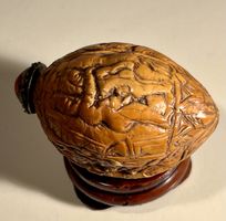 Ancienne noix sculptée main, Hediao, Chine, début 20ème