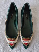 DOLCE & GABBANA Ballerinas Samt grün Gr. 38,5