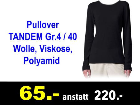 🔴  Pullover TANDEM Gr.4 / 40 U-Boot-Ausschnit /969Z