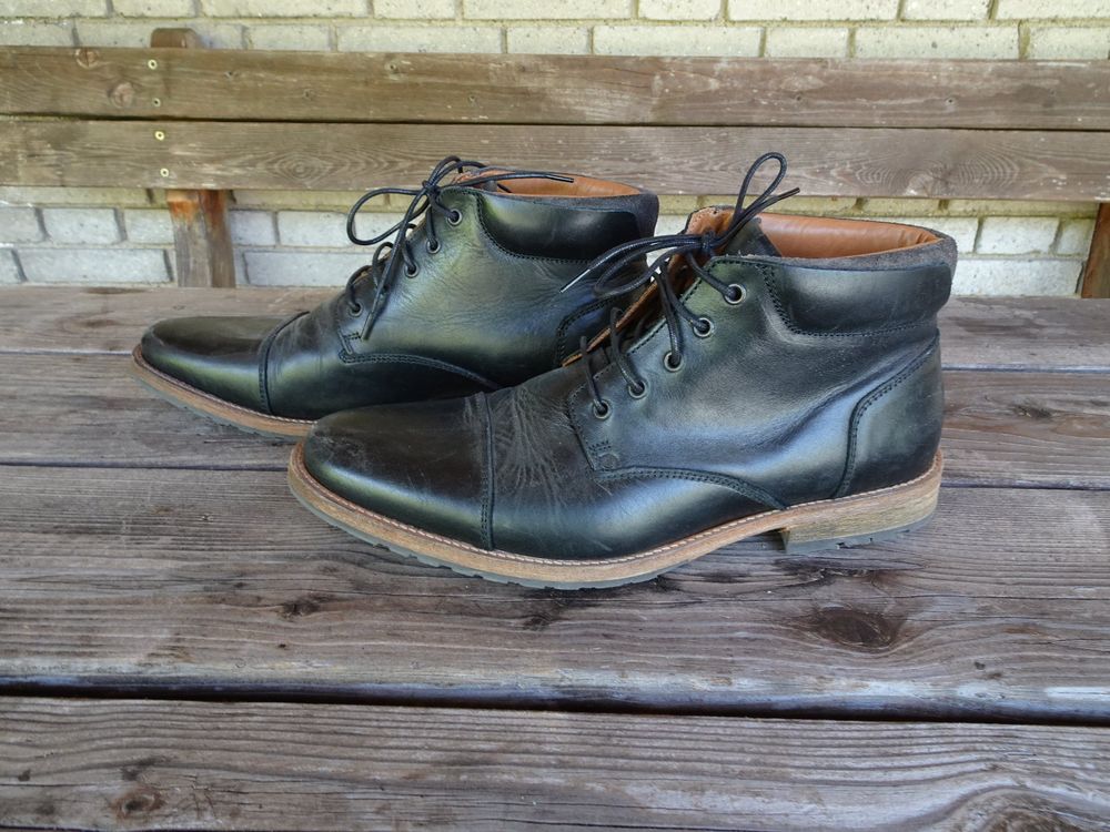 Navyboot Herren Schuhe schwarz echt Leder Gr. 42 - Cha23.165 (Gebraucht ...