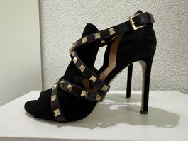 Valentino Garavani Rockstud Heels Schwarz Wildleder Gr. 37,5
