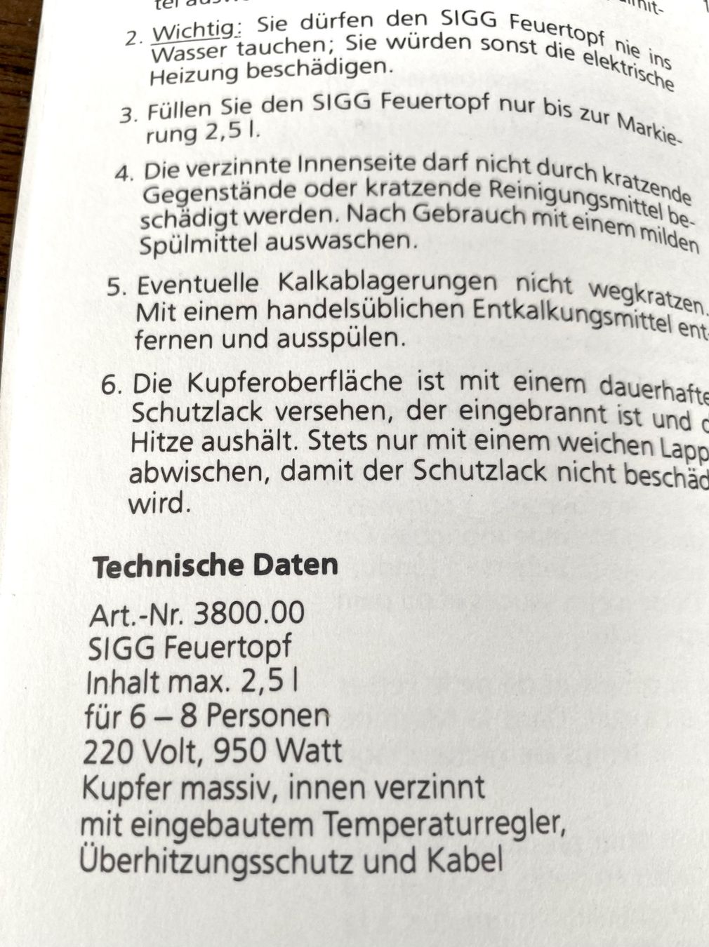 Sigg Elettrodomestici da cucina: SIGG Feuertopf/Mongolentopf Kupfer-Fondue-Set – Usato da Alpnach Dorf venduto da Sternenfunkeln 5