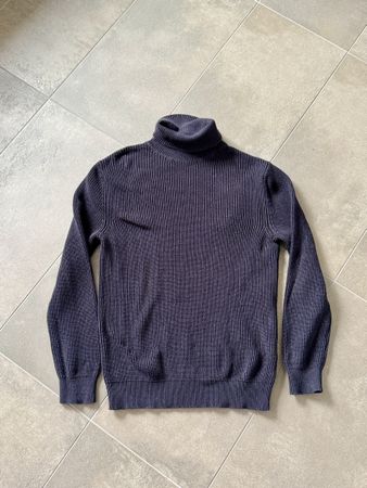 Herren Rollkragenpullover  schwarz Grösse M