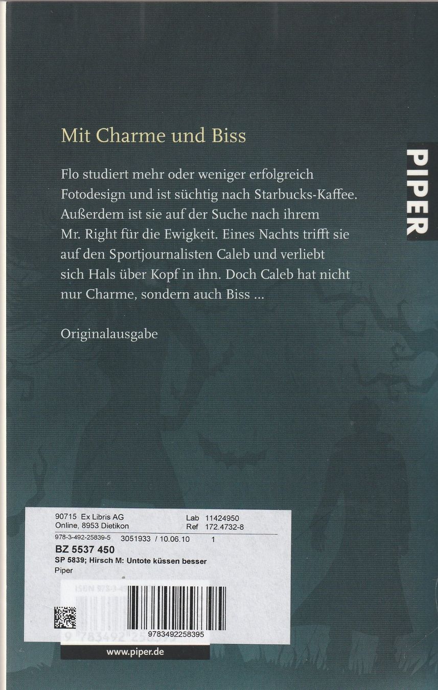 Bücher: Maike Hirsch - Untote küssen besser – Gebraucht aus Luzern von Baumhuepfer01 1