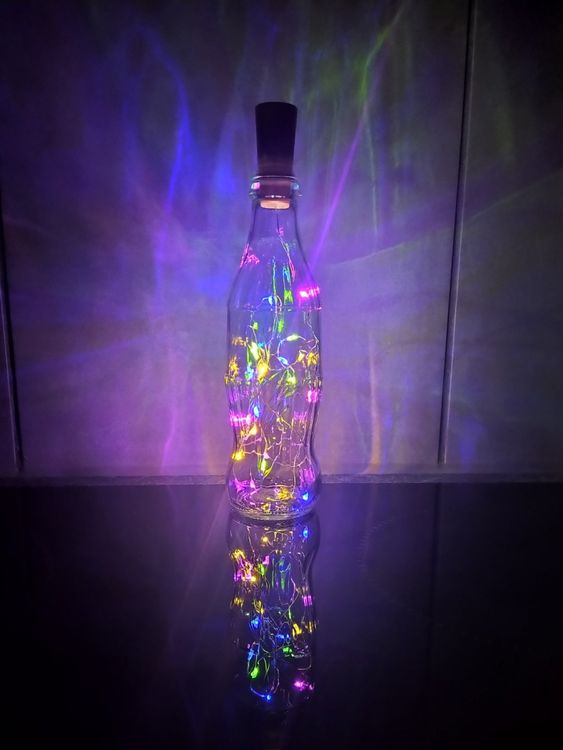 Coca Cola Glas Flasche 250ml mit LED Lichterkette bunt (Neu (gemäss ...