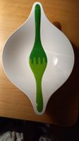 Koziol Salatschüssel mit Salatbesteck, grün/weiss
