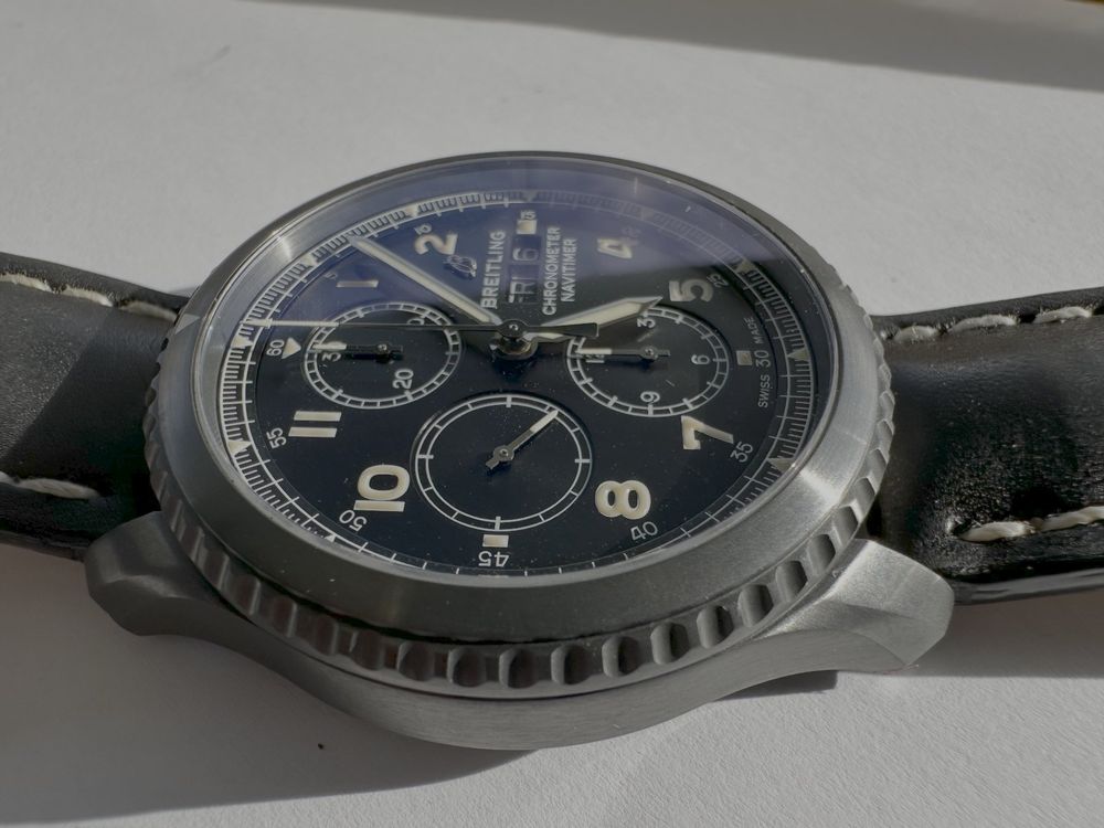 Armbanduhr Breitling Navitimer 8 Chronograph 43 Blacksteel 5
