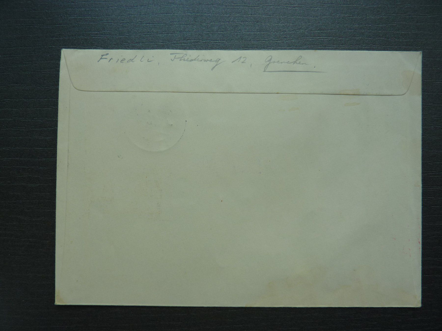 Tous les timbres: 1954  Satzbrief mit Hospes-Vign.  Fr. 2.--. – D'occasion à Zürich par Aetna14 1