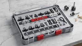 Bosch Pro 15tlg. Fräser Set 6mm Schaft für Oberfräser