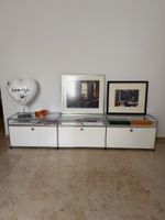 USM Haller Lowboard / Sideboard Weiss mit Glasplatte