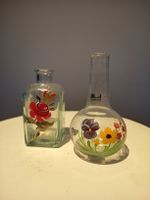 Mini Glasflasche und Vase 10 und 12cm hoch 