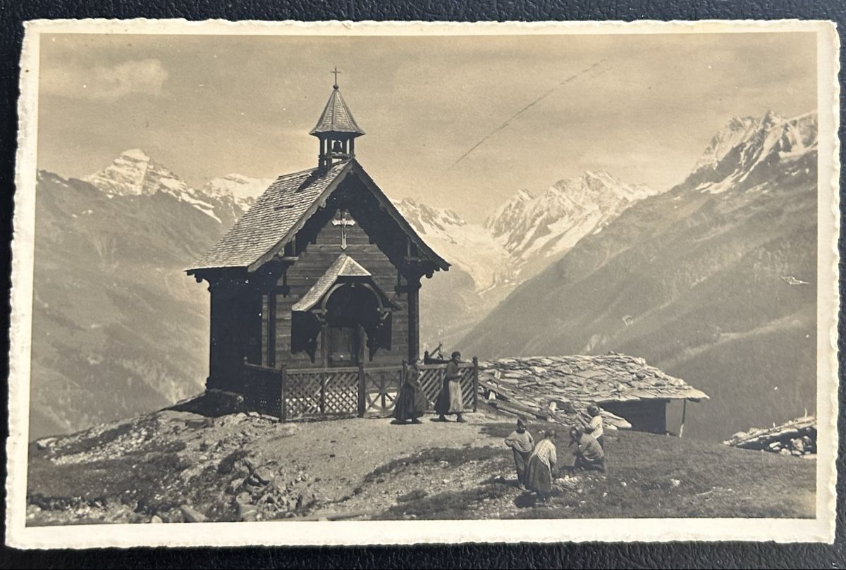 Ansichtskarten: Lötschental Kapelle Faldum  – Gebraucht aus Horw von Tellbub