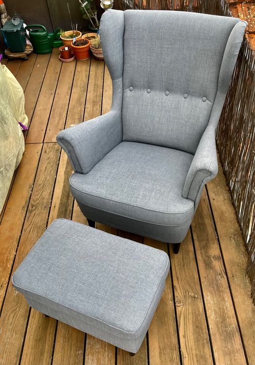 Ohrensessel plus Hocker Strandmon von Ikea Kaufen auf Ricardo