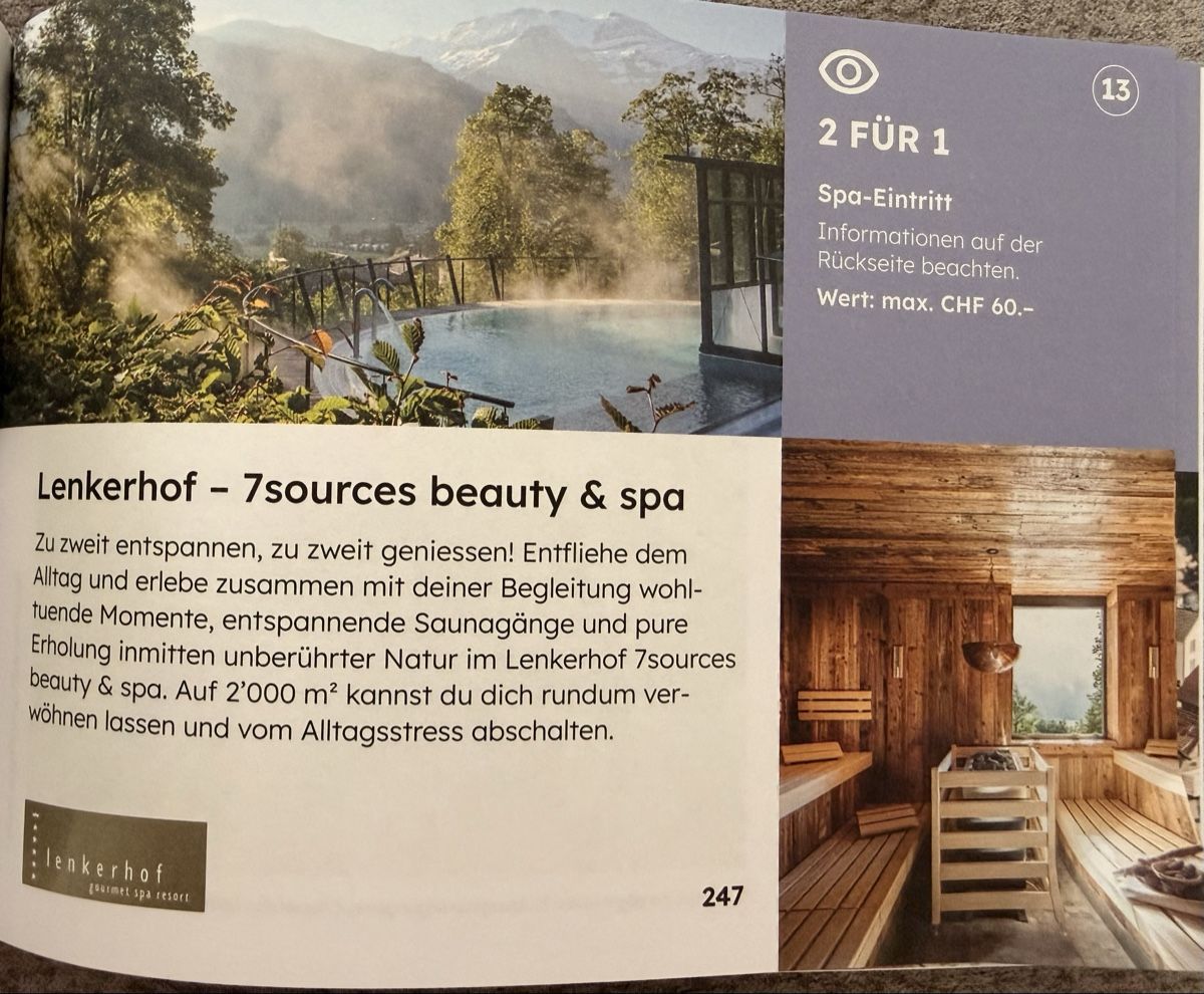 Buoni: Lenkerhof 7sources Beauty & Spa Gutschein – Nuovo (secondo la descrizione) da St. Gallen venduto da Meelll