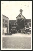 Bischofszell, Grubplatz mit Turm, belebt, gelaufen 1924