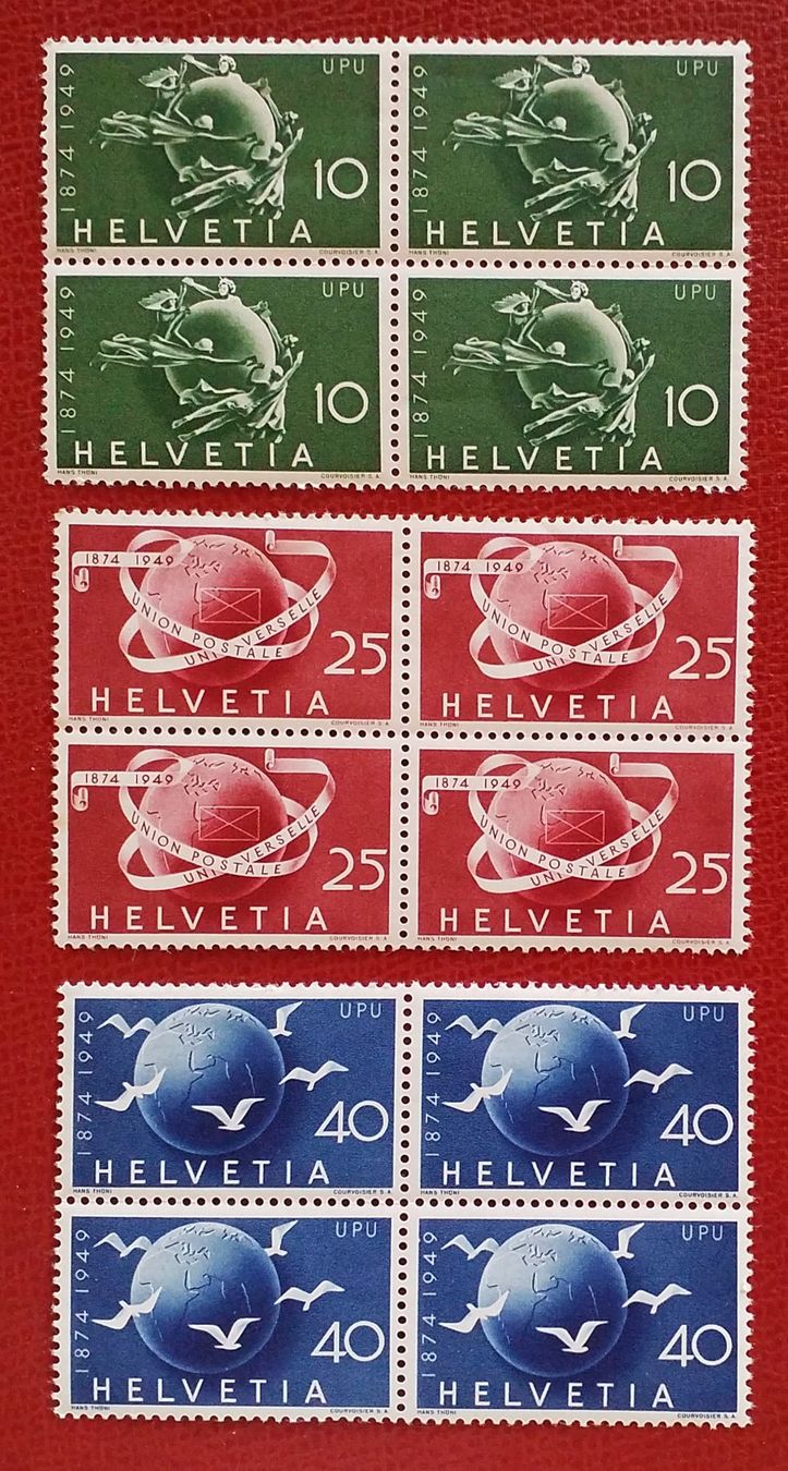 Tutti i francobolli: 1949 Satz Werbemarken ,  im 4-Block postfrisch – Nuovo (secondo la descrizione) da Baden venduto da Eggi