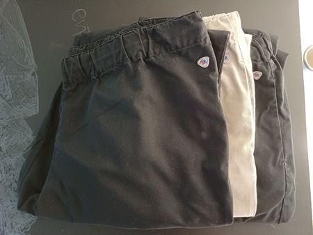 3 Kochhosen unisex mit Gummizug