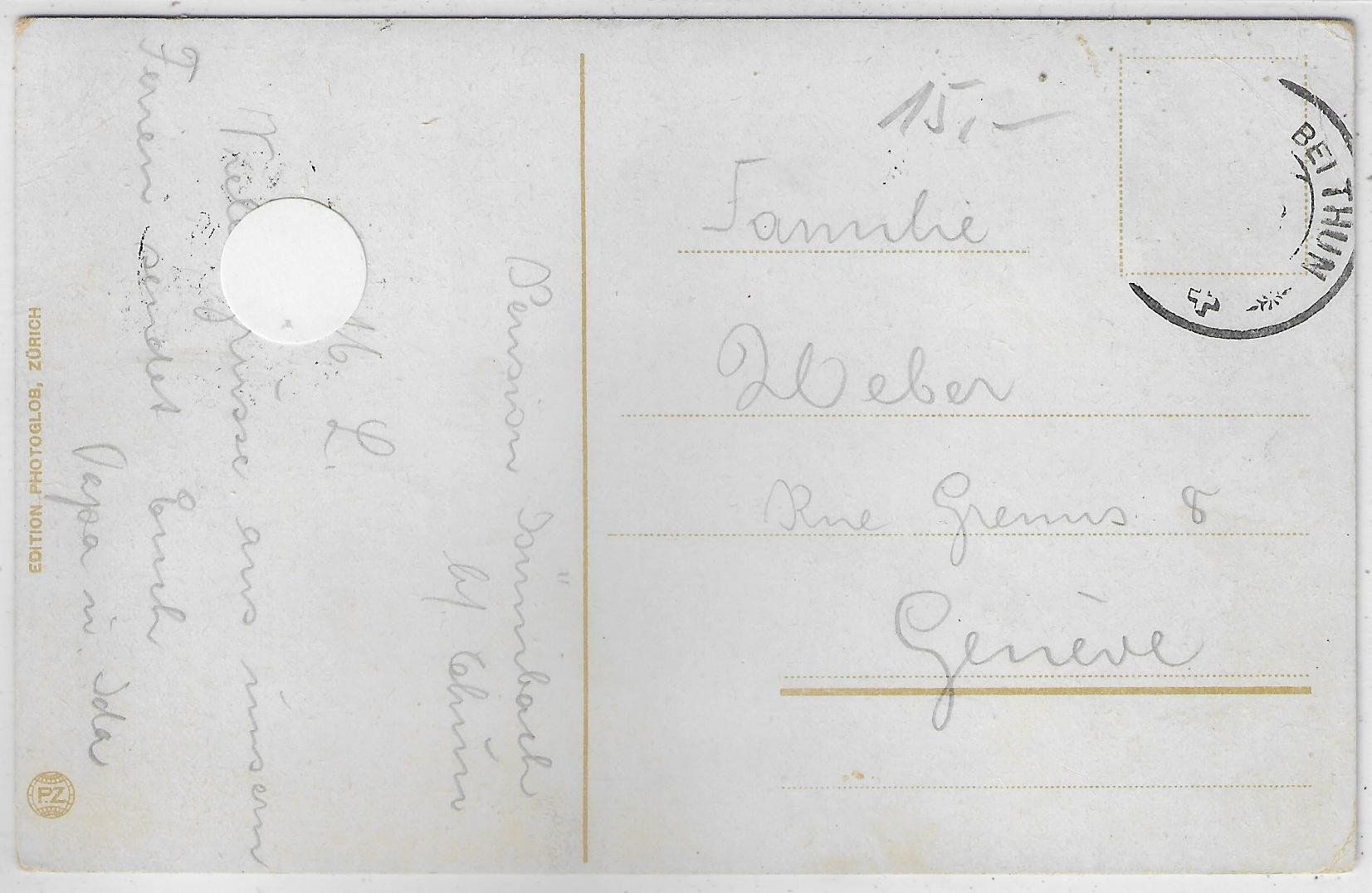 Cartoline postali: Thunersee - Schloss Schadau - Dampfschiff - Litho – Usato da Ettingen venduto da Kartenplanet 1