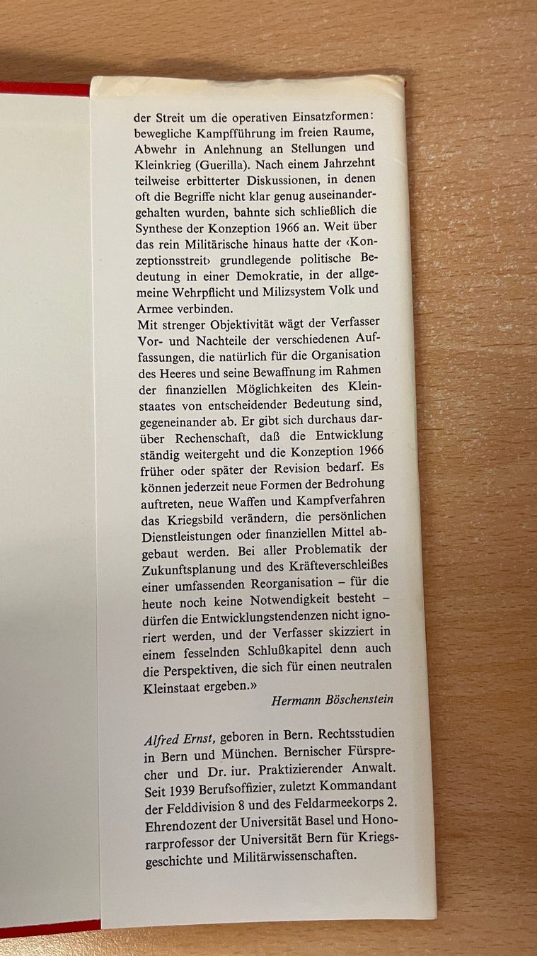 Libri: Konzeption der Schweizerischen Landesverteidigung 1815-1966 – Usato da Glattfelden venduto da cybermaxx 8