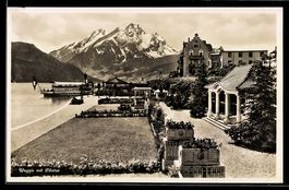 AK Weggis, Ortsansicht mit Pilatus