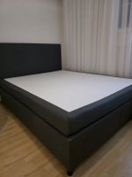 Bettgestell grau mit Kopfteil 160x200cm guter Zustand