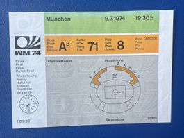 Fussball WM Finale 1974 Original Ticket