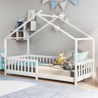 KINDERBETT MIT DACHGERÜST! 90x200cm JETZT SOMMER AKTION -55%