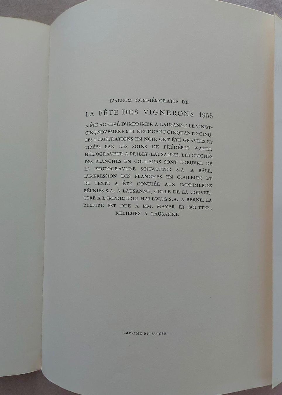 Libri: LA FÊTE DES VIGNERONS - 1955 – Usato da Delémont venduto da Domdom1 6