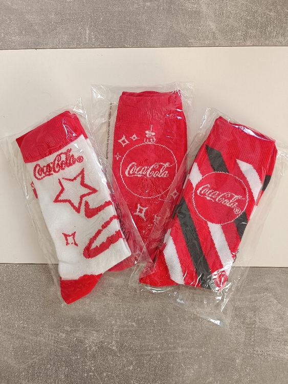 Coca-Cola Herren Socken Packung Mit 3 Paar – Baumwollsocken Im Sternenbanner-Design (Gr. 39-45)