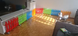 Schutzzaun Kinder Gitterelemente mehrfarbig guter Zustand