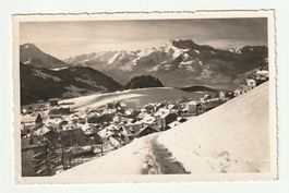 AK Leysin Waadt VD Winter Dents du Midi, Dent de Morflé 1957