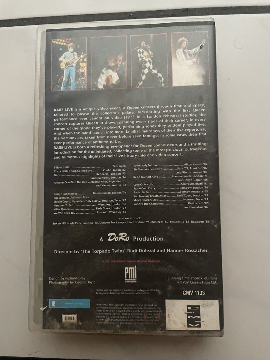 Tutti i VHS: VHS Queen Rare Live A Concert Through Time And Space – Usato da Grenchen venduto da sabi.sk92 1