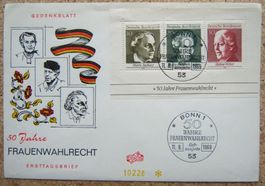 DEUTSCHLAND FDC 50 JAHRE FRAUENWAHLRECHT 1969