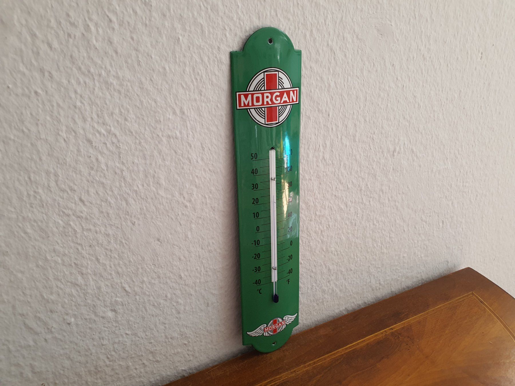 Schilder: Emailschild Morgan Motorcycles Thermometer Emaille Schild – Neu (gemäss Beschreibung) aus Schaffhausen von  6