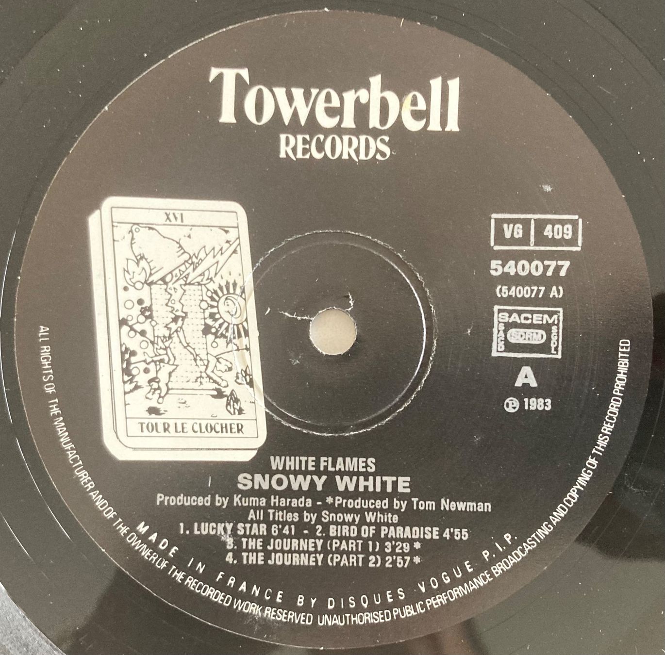Vinyles: SNOWY WHITE - WHITE FLAMES – D'occasion à Poliez-Pittet par Newtown-Records 3