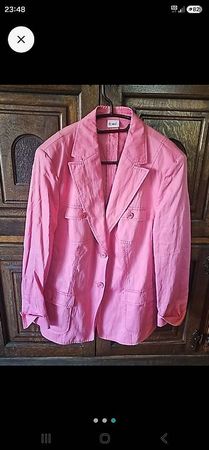 Veste d'été rose Delmod, taille 44, coton léger neuve 