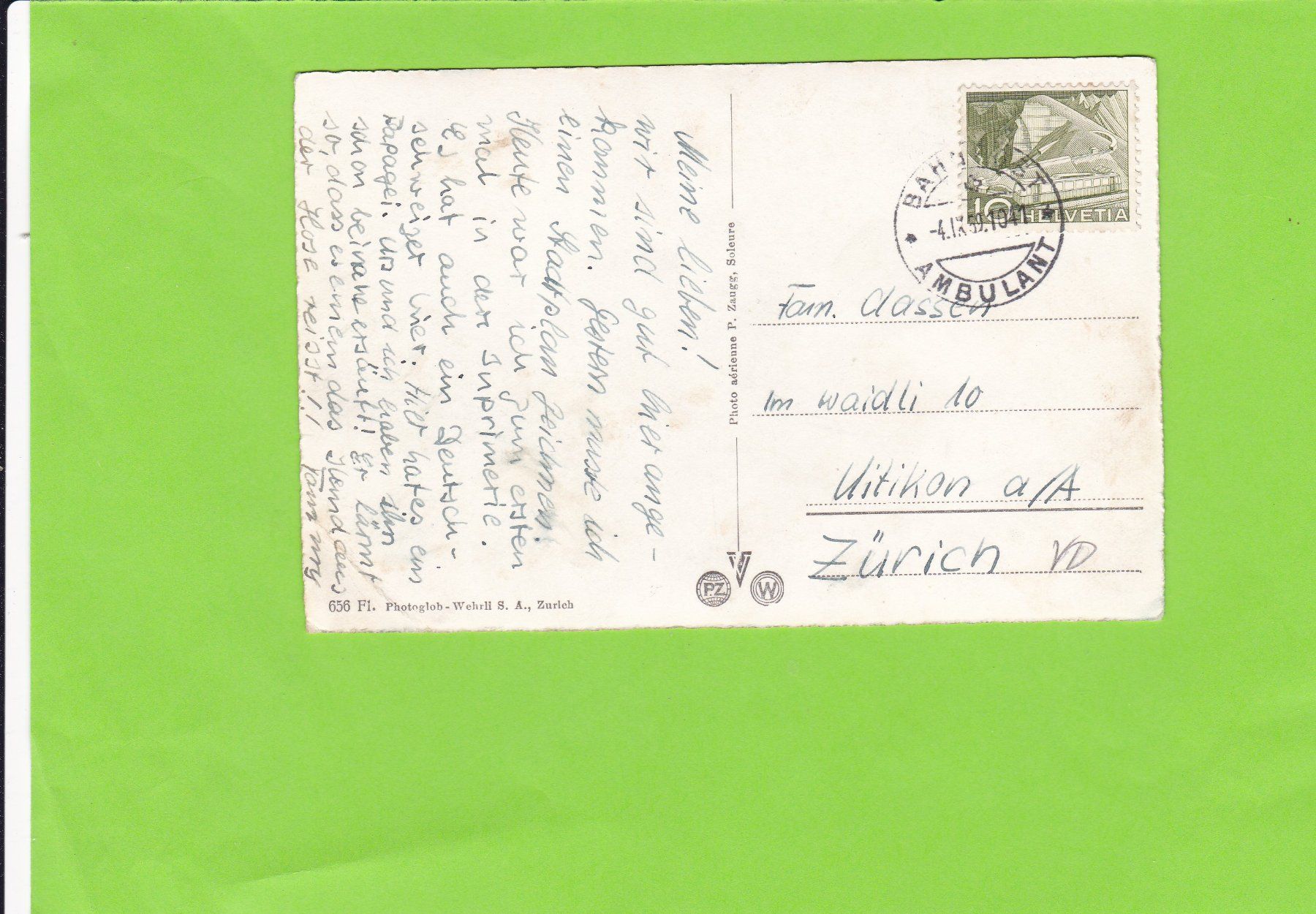 Cartoline postali: Aubonne-Flugaufnahme – Usato da St. Peterzell venduto da neckertal 1