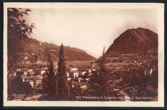 Ansichtskarten: Lugano, Panorama col Mte. S. Salvatore – Gebraucht aus Berlin von bartko-reher