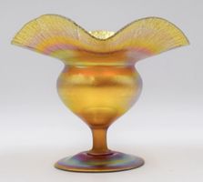 Louis Comfort Tiffany Gold Favrille Floriform Vase - Signed