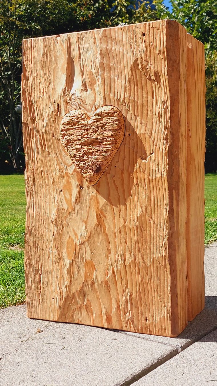 Tutte le decorazioni: Altholzsäule / Dekosäule mit Herz – Nuovo e nell'imballaggio originale da Egnach venduto da Oldwoodstyle 5