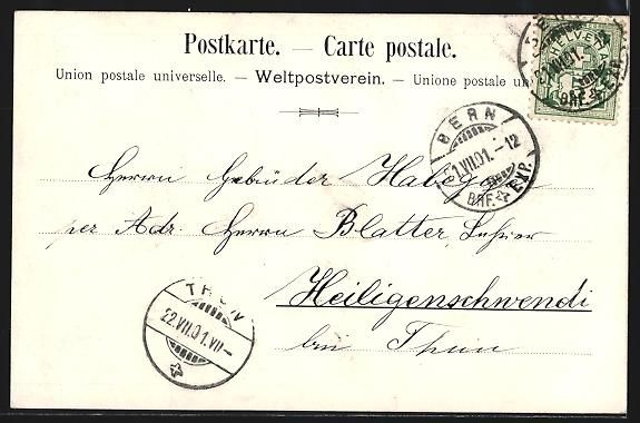 Cartes postales: Bern, Teilansicht mit Eisenbahnbrücke – D'occasion à Berlin par bartko-reher 1