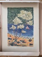 Antikes Bild  "Segelboot am See", 1976