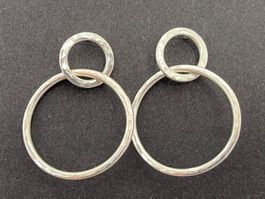 Ohrringe / Creolen (Silber 925 / Länge ca. 30 mm)