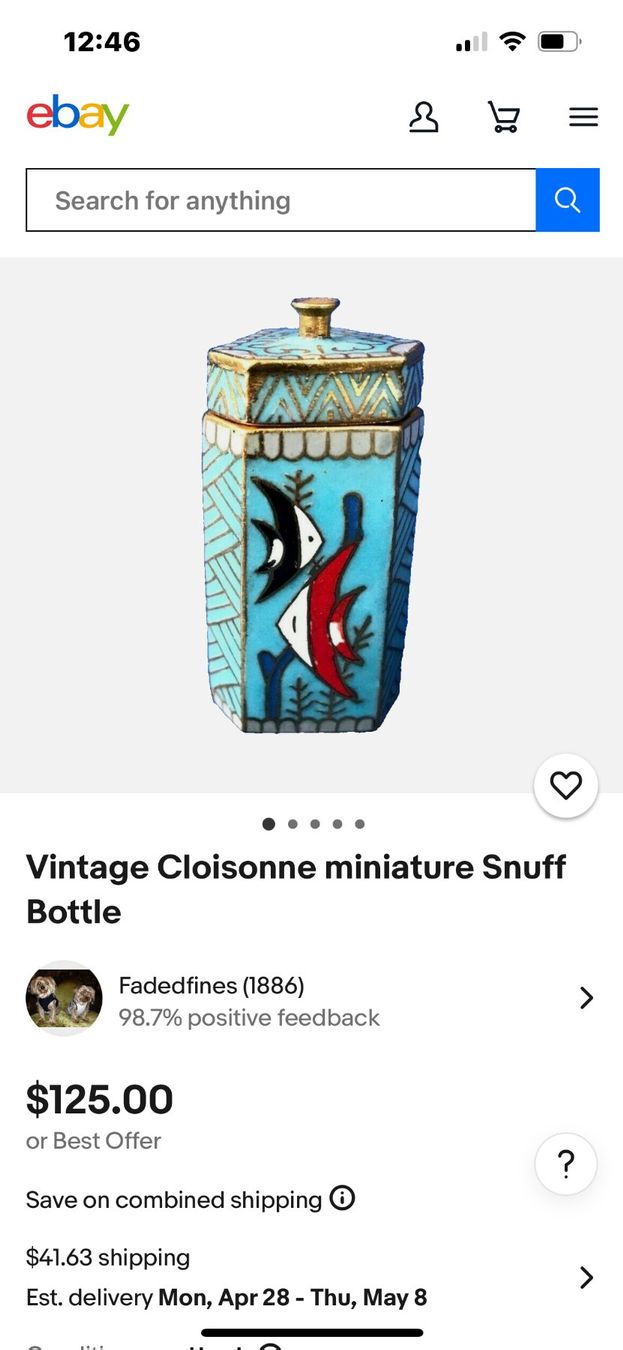 Tabacchi: Hübsche Schnupftabakdose im Cloisonne-Stil – Usato da Zürich venduto da Allrounders 3