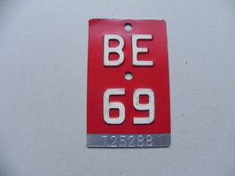 Velonummer Velo Rad BE 69 weiss Bern 1969 Nummer Geschenk