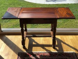 Table ancienne extensible en bois massif - style rustique