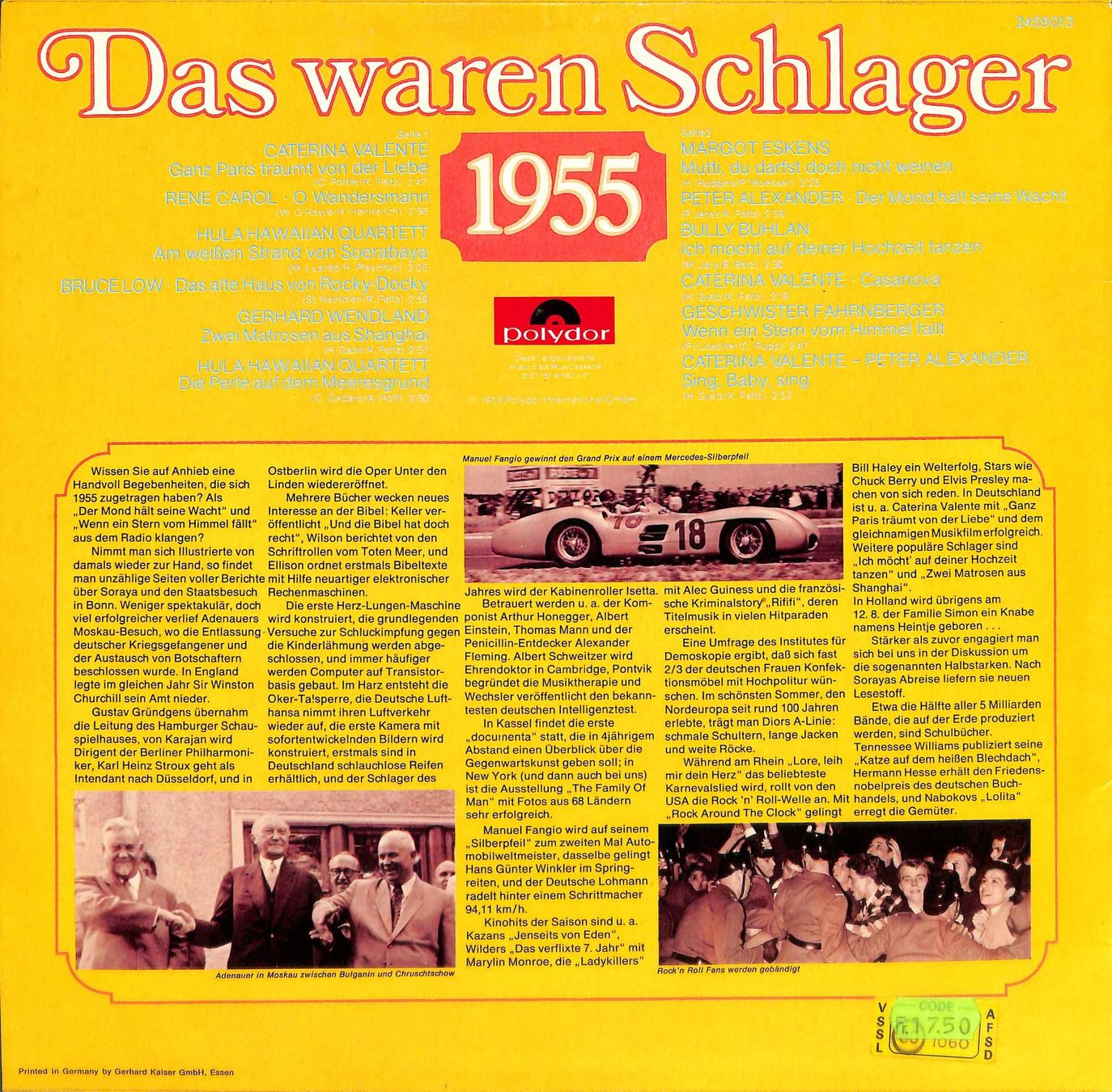 Dischi in vinile: LP: Das waren Schlager - 1955 – Usato da Trimmis venduto da Dres2 1