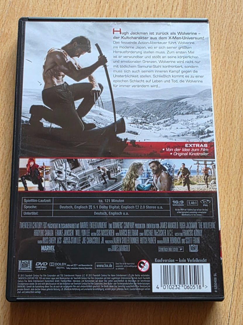 Tutti i DVDs: Wolverine - Weg des Kriegers – Usato da Niederbipp venduto da Tamara15101995 1