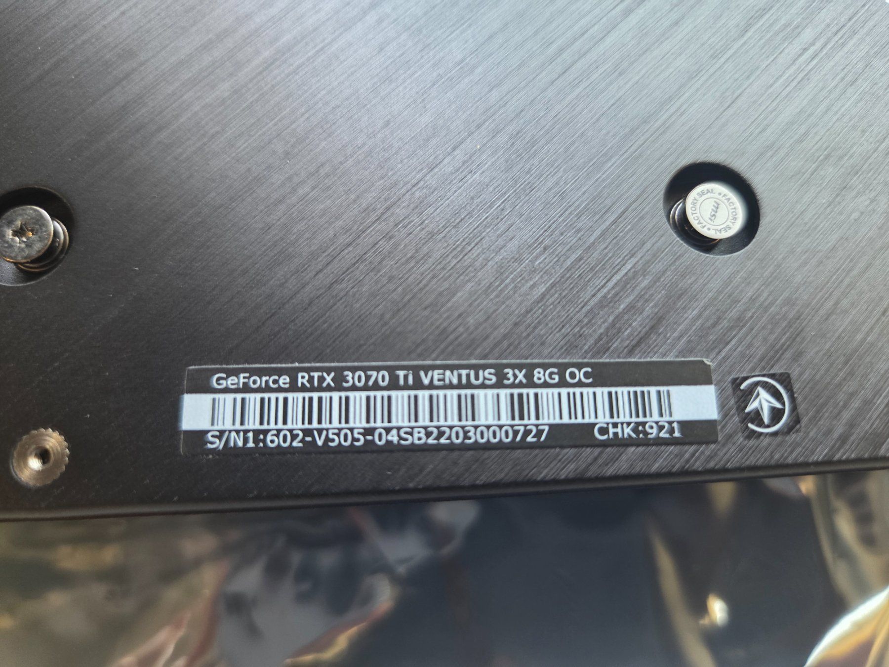 Nvidia Grafikkarten: MSI RTX 3070 Ti Ventus 3X 8G OC – Gebraucht aus Baden von Myhandy 1